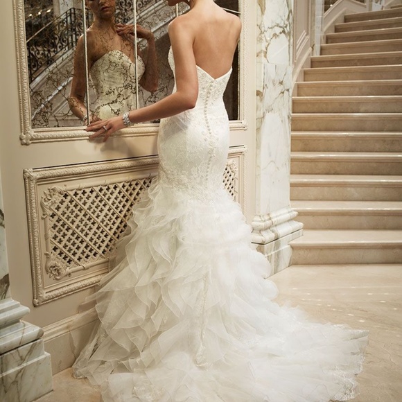 CASABLANCA BRIDAL STYLE 2096 GRACEFUL WHISPERS LACE RUFFLES 10 NEW NO TAGS - Picture 14 of 14